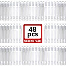 24/48/60pcs White Heart Shaped Bubble Wands Bulk Pack, Suitable For Wedding Party, Mini Heart Bubble Sticks, Bridal, Anniversary, Graduation, Birthday Supplies (Empty Bottle, No Bubble Liquid) - Multicolor - View 11