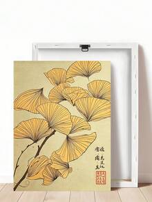1 pieza Impresión de arte de hoja de loto Japandi, decoración Zen, arte botánico vintage de ginkgo, regalo de festival, adecuado para dormitorio, sala de estar, cocina, artes de pared, decoración de pared, decoración del hogar, decoración de la habitación, arte de pared en lienzo, pósteres, arte de pared con marco, marco opcional - 1 unidad - Ver 13