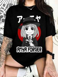 Anyass Forgerss Spyss x Familys "Spy Outfit" Anime-grafik T-shirt, Svart - Svart - Visa 6