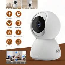 High Definition Security Wireless Camera, 2.4g WiFi High-Definition Camera, Smart Device That Can Rotate 355 °, Supports User Sharing, With Color Night Vision, Two-Way Audio, And Motion Detection Functions, Suitable For Home/Office/Pet Monitoring - Multicolor - View 1