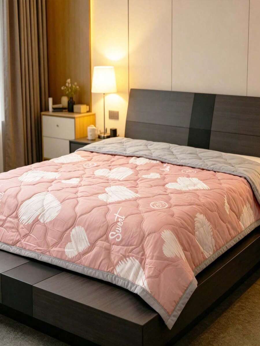 1pc Ultra Soft Cooling Comforter - Lightweight All-Season Bedding With Fashionable Plaid Pattern, Machine Washable For Single/Double Bed, Hotel, Camping And Home Decor, Hotel-Grade Luxury Bedding | Modern Quilting Design - Multicolor - View 1