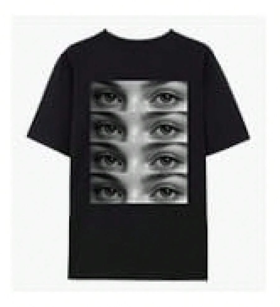 Top Juvenil Inspirado en Grupos Coreanos, Cómodo Para Uso Cotidiano com T Shirts for Men Womenplayeras de hombre playeras oversize de mujer y2k camisa de mujer camisa blusa casual mujer blusa elegante mujer ofertas - Negro - Ver 1