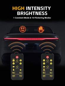 LED Suitcase Gesture Light, Suitable For Car And Luggage Gesture Lights, 4 And 4 Gesture LED Car Logos, 11 Mode Options, Manual LED Sign - 黑色 - 查看 5
