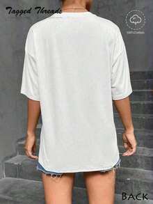 [Entrega Local]Playera Para Mujer [Entrega Local]Playera Para Mujer [100% Algodón] Camiseta TaggedThreads Mama, Camiseta Blue Ribbon, Regalo para el Día de la Madre, Regalo Estético para Mamá, Camiseta Linda para Mamá, Camiseta con Lazo, Camiseta Chinoiserie, Regalo para Ella, Estilos Cómodos de Verano, Otoño e Invierno, Camisetas de Manga Corta - Ropa Diaria Unisex para Mujer y Hombre - Unisex, Adecuada para Salidas Casuales Diarias, Camiseta de Verano de Manga Corta, Camiseta con Estampado Retro Y2K - Blanco - Ver 3