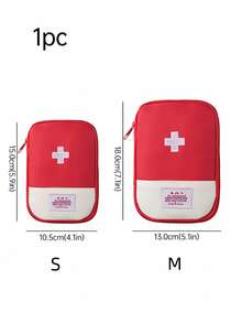 1/2/10pcs Portable Travel Medical Bag, Medication Storage Organizer,Back To School,Back To School - Red - View 3