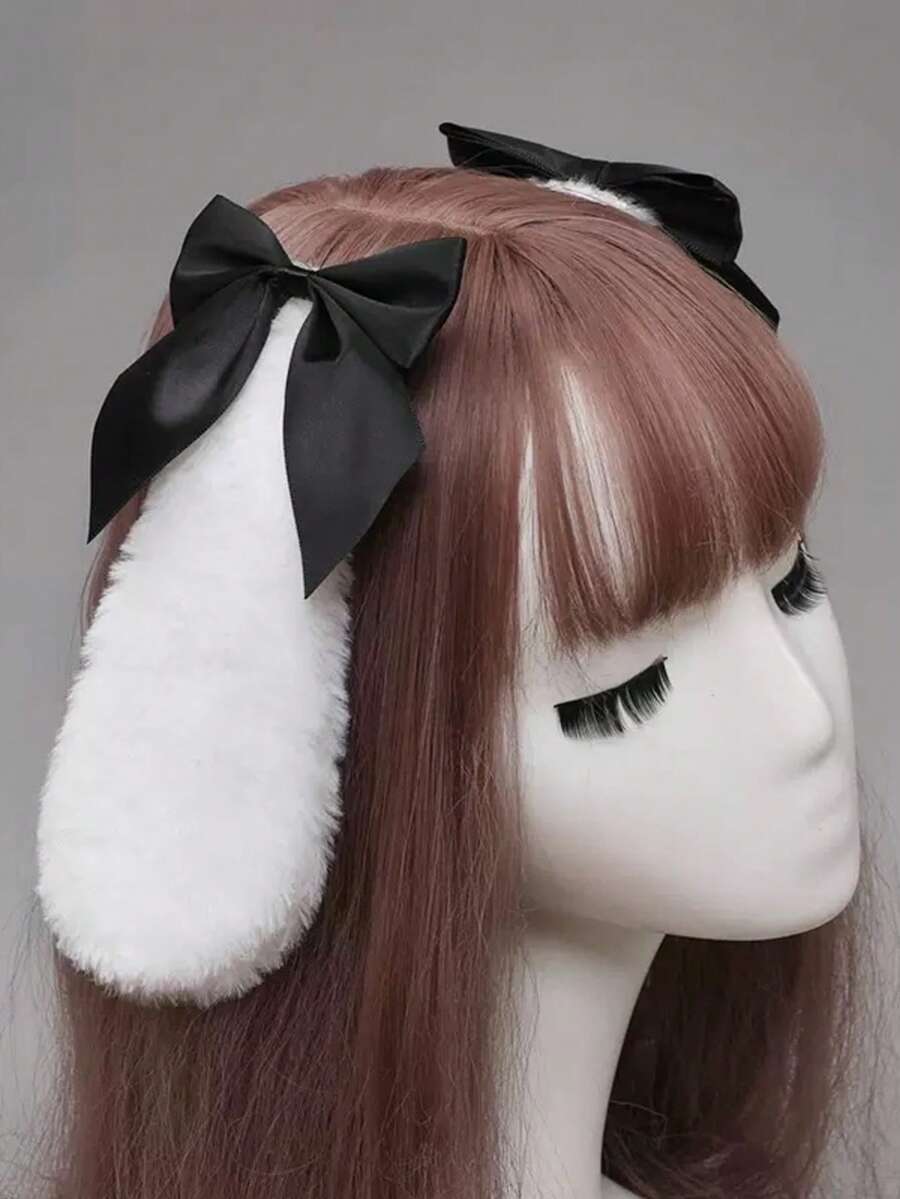 Kẹp tóc tai mèo, phụ kiện đội đầu cho lễ Phục sinh, hóa trang, tiệc tùng, phong cách Lolita, kẹp tóc tai mèo bông xù, phụ kiện tóc, trang trí Halloween.