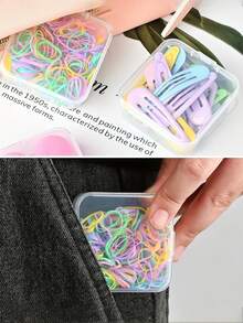 30pcs Portable Transparent Plastic Storage Boxes, Multi-Functional Small Transparent Organizer Containers, Suitable For Storing Hair Accessories, Jewelry, Beads, Hardware, Craft Supplies And Small Items - Multicolor - View 3