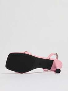 Giày sandal cao gót mũi vuông cho nữ, thoải mái và thanh lịch, có khóa điều chỉnh phía trước và phía sau, mềm mại và thân thiện với da, thời trang và lãng mạn, sandal cao gót quai mảnh màu hồng, cổ điển và đa năng, phù hợp cho hộp đêm, tiệc tùng, hoạt động ngoài trời, đi làm, du lịch, ở nhà, văn phòng, trang phục thường ngày, Ngày của Mẹ, Ngày Valentine, Lễ Tạ ơn, Tết Nguyên đán, Giáng sinh, mùa hè. - Hồng - Xem 9