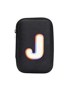 A-Z Letter EVA Storage Bag, Travel Data Cable + USB Cable Organizer Pouch, Electronics Accessories Carrying Case, Suitable For Cables, Chargers, Earphones, Earbuds, Convenient For Travel, Work, Study, Dorm Use - Multicolor - View 18
