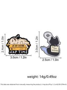 Cat Survival Status Pins Set, Nap Mode & Autistic Mode Enamel Badges, Unique Cat Accessories, Perfect Gift For Cat Lovers - Multicolor - View 3