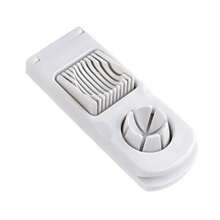 Herramienta multifuncional para cortar huevos, utensilio de cocina elegante para uso doméstico, práctico cortador de huevos 2 en 1 de acero inoxidable. - blanco - Ver 8