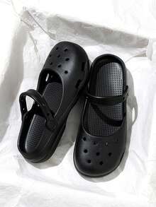 Water Spray Seal Milk Blue INS Cute Breathable Outdoor Wear Slippers Women Summer Home Slip-On Slippers - Black - View 1