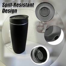 Slider Lid SmoothSip 20oz 12oz, Top Cover Compatible With 24oz Coffee Tumbler, Coffee Travel Mugs Leakproof Accessories, BPA-(Black) - Đen - Xem 5