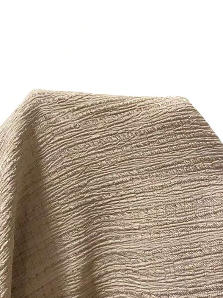 Vestido casual de tela tejida de unicolor con espalda descubierta y lazo, ropa de playa y resort elegante para fiestas de verano - Caqui - Añade 9