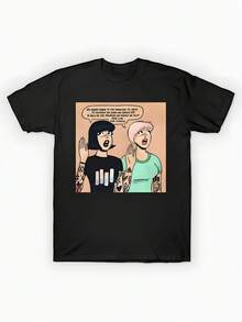 Una camiseta de manga corta para mujer, moderna, a la moda, retro, holgada, suave y cómoda, adecuada para actividades al aire libre en primavera y verano, con diseños de dibujos animados unisex.Con el tema "Hasta que la muerte nos separe", esta camiseta de cultura y música alternativa es unisex.Es un artículo de ropa casual esencial para todas las estaciones, versátil para cualquier época del año.blusas para mujer,blusas casuales para dama,tops,, mujer premium,y2k,playeras de mujer curvy,ofertas y liquidaciones ropa mujer,playeras deportivas para mujer,,playeras de hombre, mujer,blusas>elegante 0Z8M - Negro - Ver 1