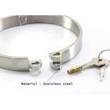 11.6cm O-Ring Metal Collar Lockable Collar With Lock And Key Lover BDSM Sex Toys Stainless Steel O-Ring Lockable - Một cỡ - Xem 5
