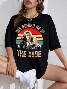 Playera Negra Mujer con Estampado de "Street", Estilo Callejero - Blanco - Ver 9