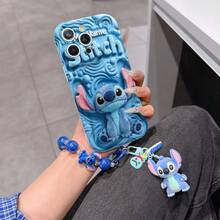 Disney Has Authorized, Phone Case - Chain Set, The Stitch Lilo & Stitch 3D Phone Case Plus A Silicone 3D Stitch Bracelet With Metallic Ring Removable Bracelet, Stitch And Angel Pattern, Compatible With Iphone17/16/15/14/13/12/11/XS/XR/X Plus Pro Max, A Stylish Cartoon Phone Case, The Perfect Gift Choice, Phone Protection, Durable Phone Cover, Great Gift For Friends And Family. - trắng - Xem 6