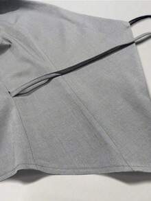 Camiseta de tirantes de diseño minimalista y unicolor para mujer - Gris - Ver 6