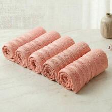 Kit 5 Toalhas de Rosto Ônix 100% Algodão 45x70cm Alta Absorção e Brilho Premium - rosa - Visão 1