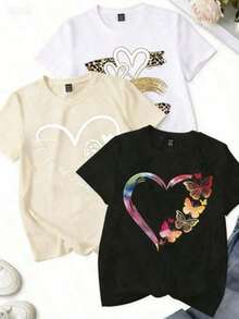 Women's Short-Sleeved T-Shirts In American Retro Style. Single Garment, Not A 3-Piece Set. 1 Piece/Set Of Short-Sleeved T-Shirts Suitable For Streetwear. Oversized Round Neck Top For Daily Outings, Camping, Concerts, Hip-Hop, Rock, And Rap Events. City Name Prints. Soft To The Touch, Comfortable And Versatile. Choose 1 Of 3 Models. Suitable For Easter And Holy Week. - 白色 - 查看 7