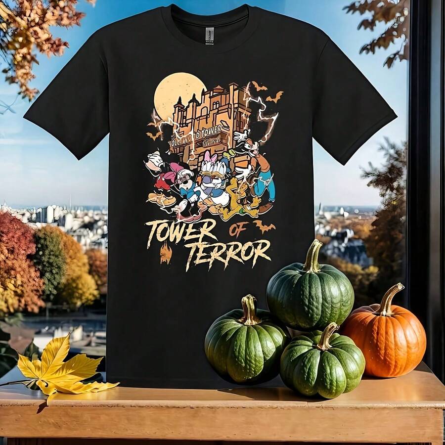 Tower Of Terror  And T-  Hoodie Uni  Wo  S-5XL  Gildan Top For s & Girls SY798 - Negro - Ver 1