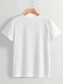 Men's T-Shirt With Skull And Rabbit Ear Design, Round Neck, Casual Style, Suitable For Spring And Autumn, Loose And Comfortable. - Black - View 7