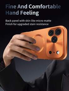 [High Protection Magnetic Anti-Peep Phone Case] Integrated Privacy Screen | Anti-Drop Protective Case | Compatible With IPhone 17 Pro Max/17/16/15/14/13/12 Series And More | Professional Security Design, Perfect For Holiday Gifts, Boyfriend Gifts And Birthday Gifts, Anti-Peep Design Glass Phone Case - Orange - View 6