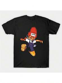 Unisex Black Basic T-Shirt In A Casual Style, Urban-Style Collar, Loose Fit, Simple Urban Style, A Simple Top For Everyday Wear. Men's T-Shirts, Women's Oversized T-Shirts, Y2K Women's Shirt, Casual Blouse, Elegant Blouse, Offers - 黑色 - 查看 6