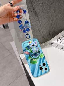 Disney Lilo & Stitch Phone Case With Stitch Charm And Stitch Lanyard - Cute Stitch Protective Case With Leprechaun Outfit And Clover Design, Equipped With Delicate Stitch Decorative Lanyard And Beaded Bracelet For Easy Carrying, Compatible With IPhone 17, 16, 15, 14, 13, 12, 11 Pro Series, Ideal For Birthdays, Holidays, Anniversaries, Graduation Gifts, Or Any Special Occasion To Surprise Family, Friends, Classmates, And Loved Ones. - 白色 - 查看 5