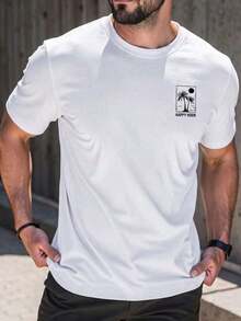 Casual Short-Sleeved Printed T-Shirt For Everyday Wear, Spring And Summer - Hitam - View 10