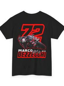 Camiseta de manga corta transpirable para hombre  2025 Marco Bezzecchi 72, Camiseta Marco Bezzecchi, Sudadera Marco Bezzecchi, Marco Bezzecchi 72, Camiseta, Estilo casual de verano. Una camiseta de manga corta adecuada para el hogar, uso diario, fiestas y viajes-perfecta como regalo para amigos o familiares. - Negro - Ver 5