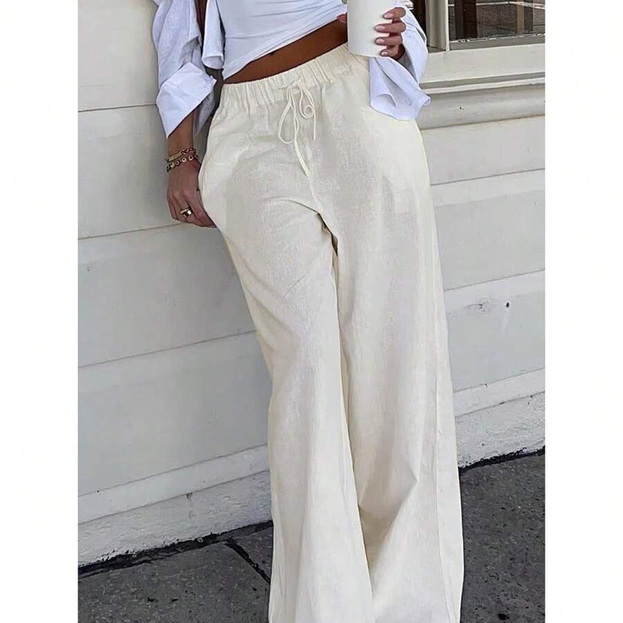 Women Pants - White - View 1