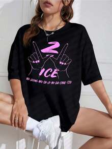 Camiseta Blanca Mujer con Gráfico de "Coast", Estilo Juvenil - Negro - Ver 9