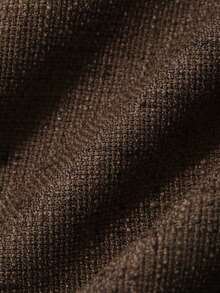 Chaqueta ajustada sin mangas de cuello redondo de unicolor para mujer, primavera/verano - Marrón - Ver 6
