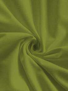 asimétrica con hombro descubierto de color amarillo pálido, adecuada para vacaciones de verano - Verde - Ver 3