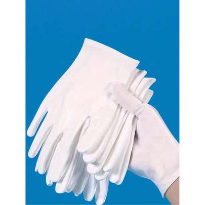 1/3/5/10 Pairs White Gloves, Soft SPA-Grade Moisturizing Jewelry Inspection Gloves - Elastic Fabric Gloves, Suitable For Most Women Gardening Tools/Gardening Work Gloves