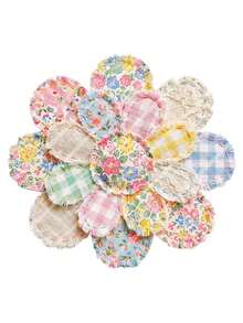 10-Inch Patchwork Style Countryside Floral Spring & Summer DIY Iron-On Transfer Patches, Suitable For T-Shirts, Sweatshirts, Fabric Decor, Pillow Covers, Tote Bags And Garment Decoration, Durable Plastic Heat Transfer Stickers, Holiday Party Decor - Multicolor - View 11