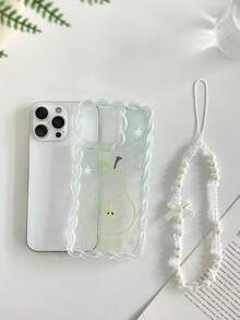 Ốp lưng điện thoại TPU chống sốc, thiết kế tối giản, thanh lịch, họa tiết trái cây, viền sóng bện, kèm phụ kiện vòng tay hạt cườm thủ công, tương thích với iPhone 17pro/17Air /17/17promax 16/11/16pro/16plus/16promax/16e/15Promax/13/14/12/XS/XR/7G/8PXR /7/8, 15Promax, 13, 14, 11, 12, X, 12/14 - Nhiều màu - Xem 7