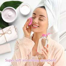 Bông mút rửa mặt hình trái tim nén mới, bông mút tẩy trang, bông mút làm sạch da mặt. - Nhiều màu - Xem 2