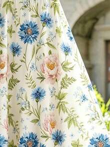 Falda de línea A floral elegante para mujer, de verano - Multicolor 11 - Ver 3