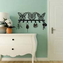 HELLOYOUNG Butterfly Shaped Wall Mounted Key Holder With Shelf, Adhesive Entryway Organizer Cute Aesthetic Decor For Hallway Bedroom Office Dorm, Functional Wall Art Housewarming Gift, Wall Art Room Home Decor - TY7202 - View 9