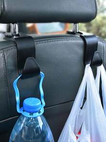 4 Peças Ganchos Retráteis Multifuncionais para Carro, Design Oculto, Organizador de Banco Traseiro, Bolsa para Guarda-chuva, Bolsa, Casaco, Armazenamento, Acessórios Internos de Veículo Preto, Pendurador Forte e Durável - Preto - Visão 3