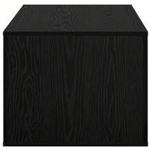 vidaXL Couchtisch Schwarz Eichen-Optik 80 x 50 x 40 cm Holzwerkstoff Wohnzimmer, Arbeitszimmer, Café, Garten, Poolbereich, Strand, Couchtisch, Beistelltisch, einfach zu montieren, Wohnaccessoires für Möbel. - Schwarz - Übersicht 6
