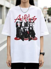 Arirang Vintage Style Cotton T-Shirt - White - View 1