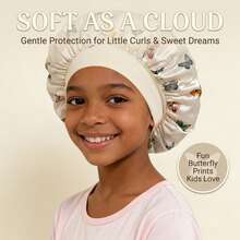 Awegeo 3 buah Topi Tidur Anak Motif Kupu-kupu dengan Karet Elastis Lebar, Nyaman untuk Dipakai Sehari-hari - 3 buah set3 - View 3