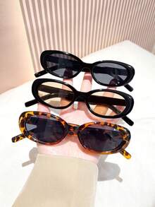 5pcs Retro Leopard Print Cat Eye Eyeglasses For Women, Made Of High-Quality PC Material, Y2K Style, Suitable For Women, Seasonal Choice: Summer, Suitable For Travel, Beach Party, Street Style, Selfie, Vacation Essential - A - View 4