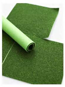 5 Packs Of 9.8 Inch Artificial Grass Turf, Suitable For Craft Decoration, Miniature Decoration Projects, Indoor/Outdoor Carpets, Green, Durable And Easy To Maintain, Applicable For Patios, Lawns, Model Lawns, Can Be Used For DIY Fairy Garden Accessories And Decoration Sets - A - View 2