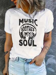 Dam-T-shirts - Vitt - Visa 1
