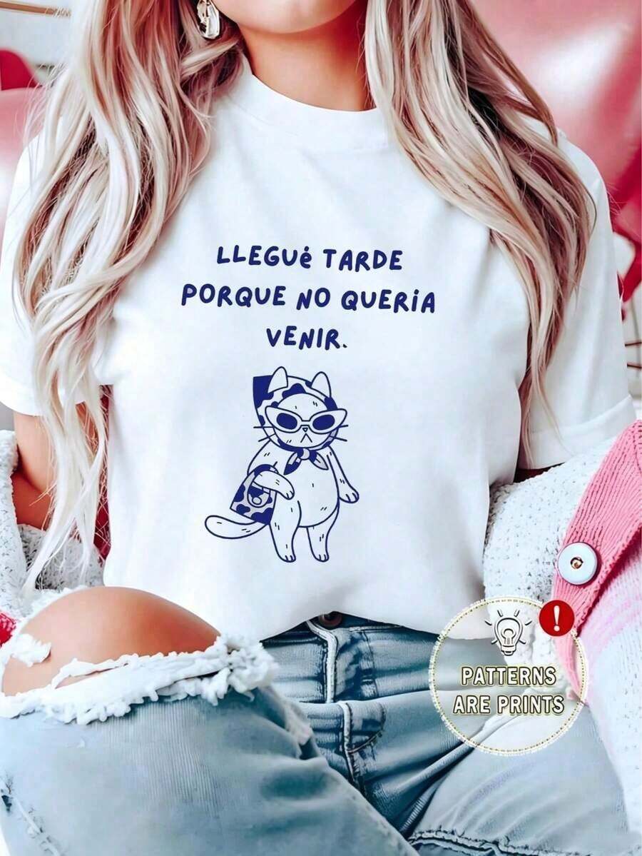Camiseta holgada para mujer, estampada con los colores del escudo nacional y la bandera de México, ideal para la selección nacional. - Blanco - Ver 1